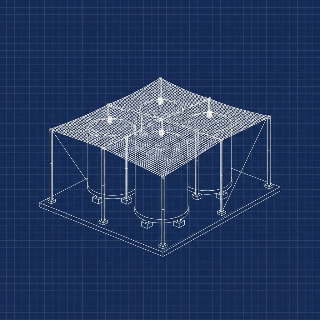 Проектирование пассивной антидроновой защиты за счет сеток в Домодедово